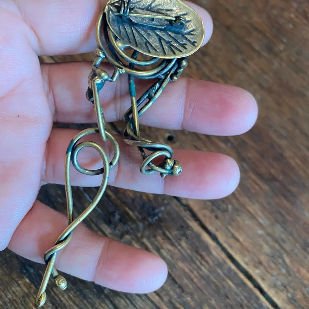 Handmade Brass Brooch - Picture 3 of 8